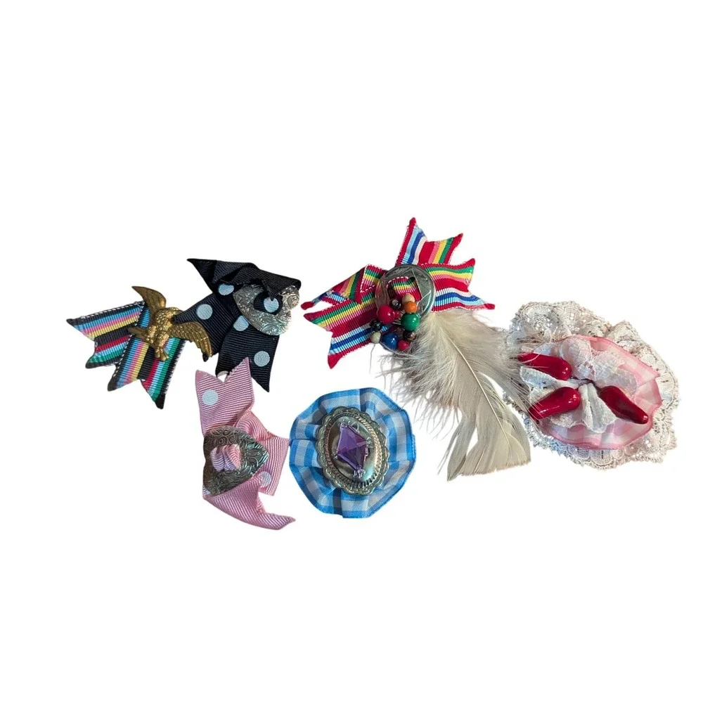 Lot of 50+ tiny vintage 80s craft‎ bows and boutique charm shoe clips